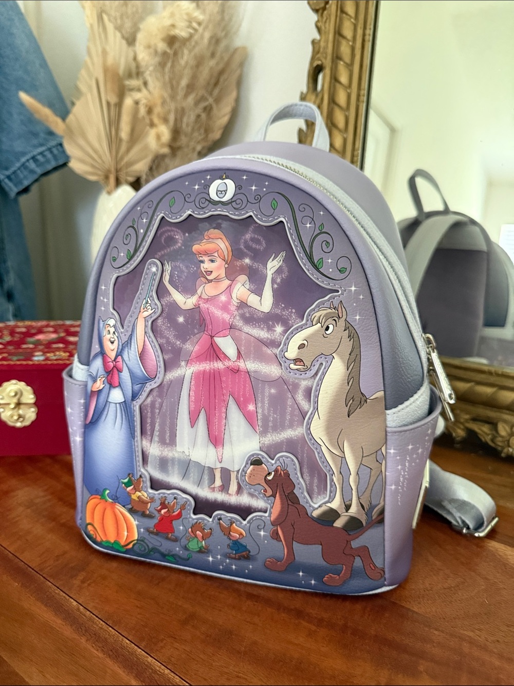 Loungefly Disney 100 Purple Cinderella Mini Backpack